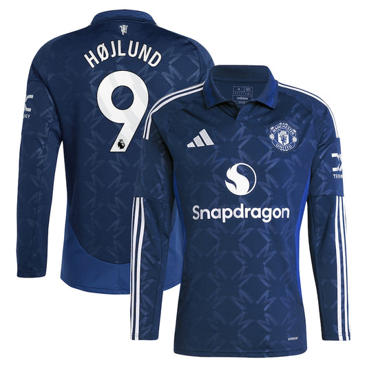 Manchester United EPL Team Awa 2024-25 - Long sleeve with Højlund 9 printing Jersey - Blue
