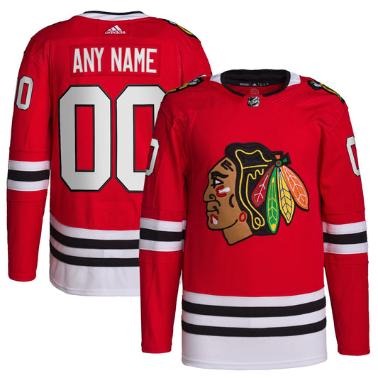 Chicago Blackhawks Team Home Primegreen Custom Jersey - Red