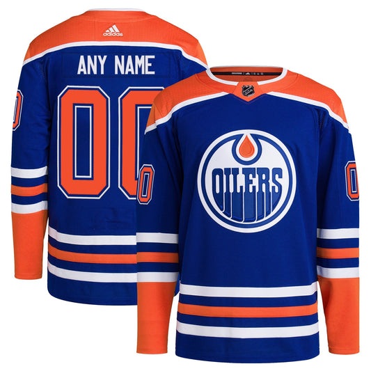 Edmonton Oilers Team Home Primegreen Custom Jersey - Royal