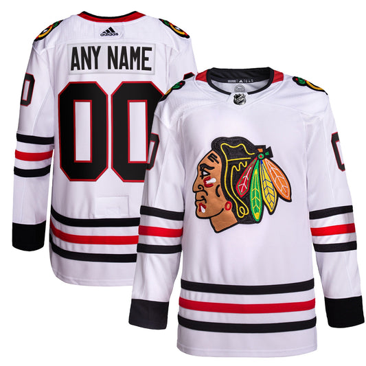 Chicago Blackhawks Team Away Primegreen Custom Jersey - White