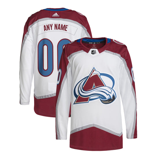 Colorado Avalanche Team Away Primegreen Custom Jersey - White