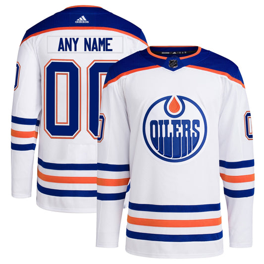 Edmonton Oilers Team Away Primegreen Custom Jersey - White