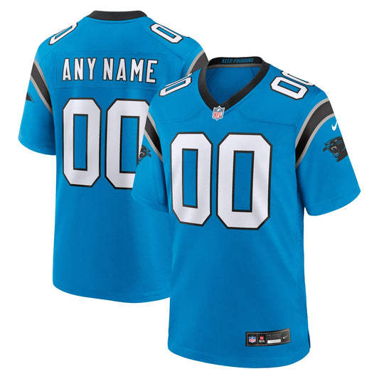 Carolina Panthers Team Alternate Custom Game Jersey - Blue
