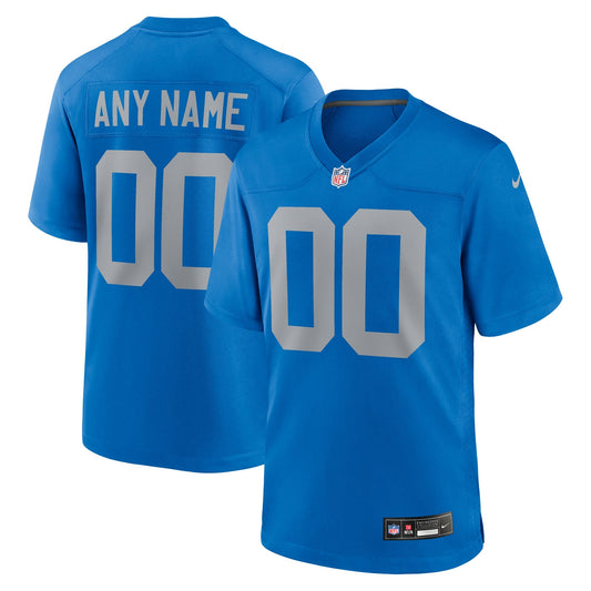 Detroit Lions Team Alternate Custom Game Jersey - Blue