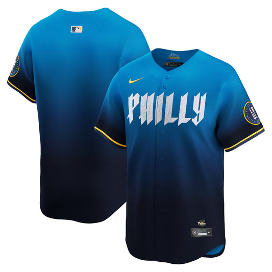 Philadelphia Phillies Team 2024 City Connect Limited Custom Jersey - Blue