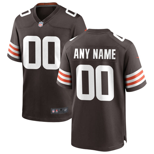 Team Cleveland Browns Custom Game Jersey - Brown