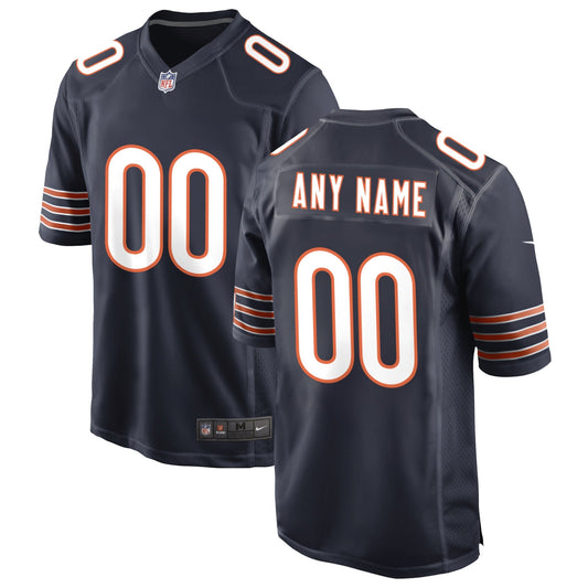 Chicago Bears Team Custom Game Jersey - Navy