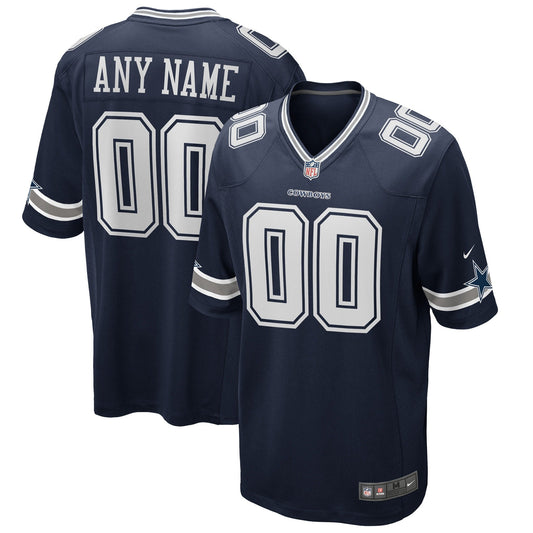 Dallas Cowboys Team Custom Game Jersey - Navy