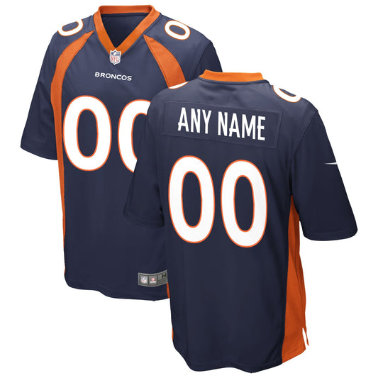 Denver Broncos Team Alternate Custom Game Jersey - Navy