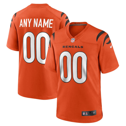 Cincinnati Bengals Team Alternate Game Custom Jersey - Orange