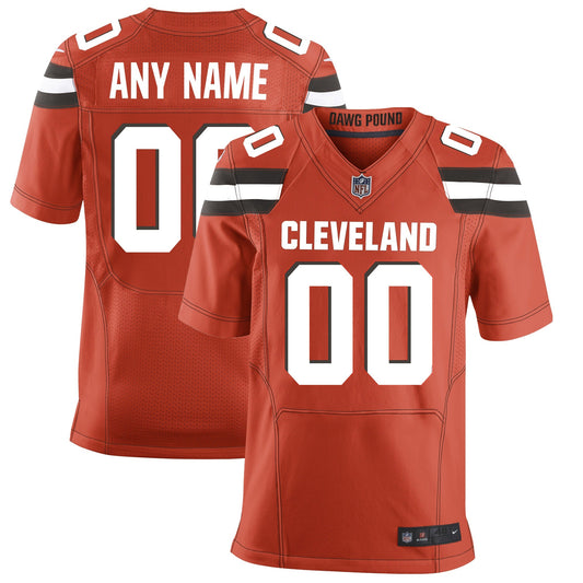 Cleveland Browns Team Custom Alternate Elite Jersey - Orange