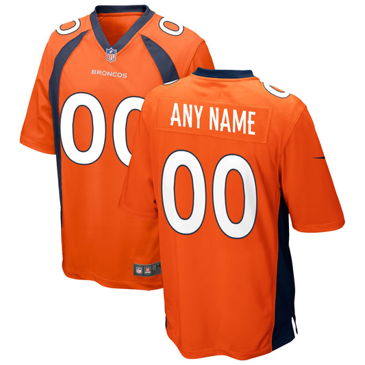 Denver Broncos Team Custom Game Jersey - Orange