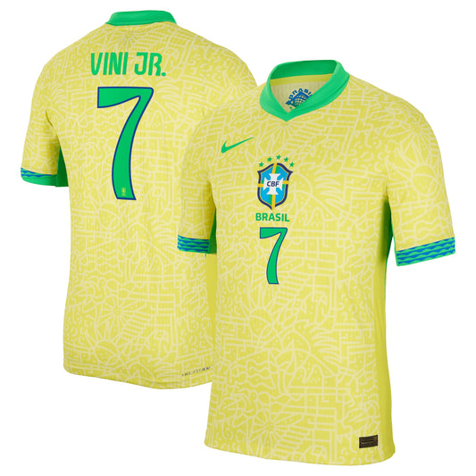 Vini Jr. Brazil National Team Team 2024 Home Jersey - Yellow
