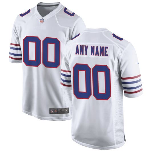 Buffalo Bills Team Alternate Custom Game Jersey - White