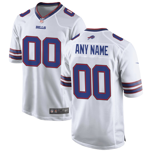 Buffalo Bills Team Custom Game Jersey - White