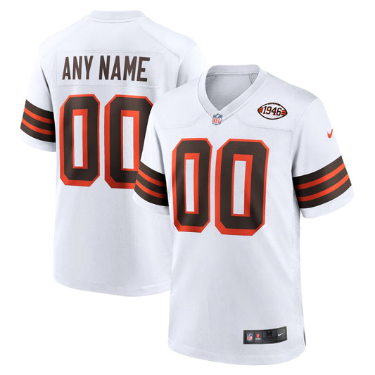 Cleveland Browns Team 1946 Collection Alternate Custom Jersey - White