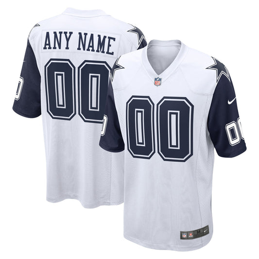 Dallas Cowboys Team Alternate Custom Game Jersey - White