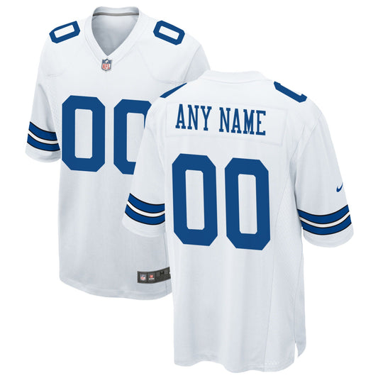 Dallas Cowboys Team Custom Game Jersey - White