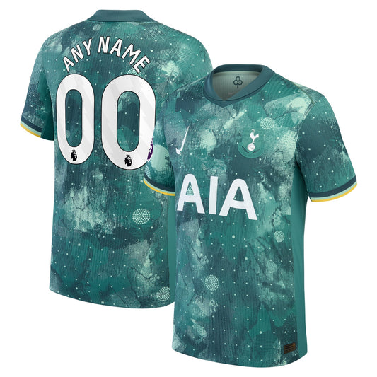 Tottenham Hotspur 2025 third Nike jersey in green with AIA logo and customizable name and number