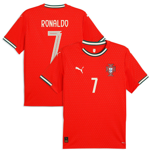 Puma Cristiano Ronaldo Portugal jersey 2025 in red with number 7 and national team crest