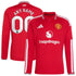 Manchester United Official-Adidas 2026/27 Home Replica Long Sleeve Custom Jersey - Red