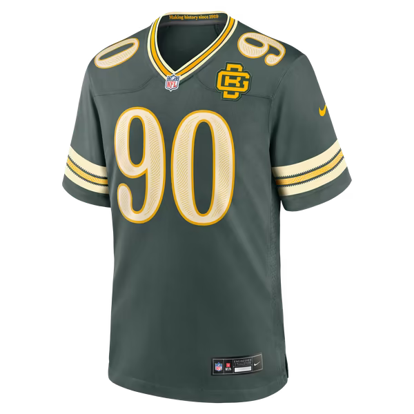 Lukas Van Ness Green Bay Packers Official-Nike 2026 Rivalries Collection Game Jersey - Green