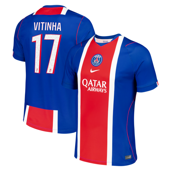 Official-nike Vitinha Paris Saint-Germain 2026/27 Home Stadium Replica Jersey Blue