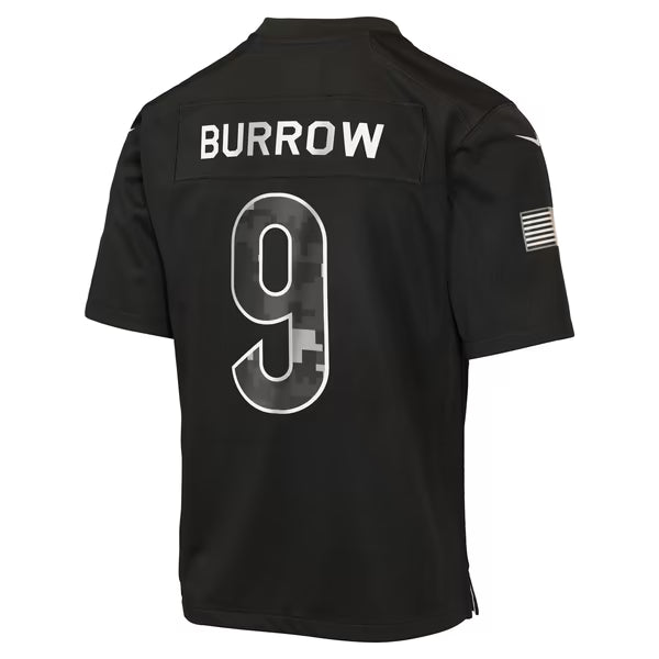 Joe Burrow Cincinnati Bengals Official-Nike Youth 2026 Salute to Service Game Jersey - Black
