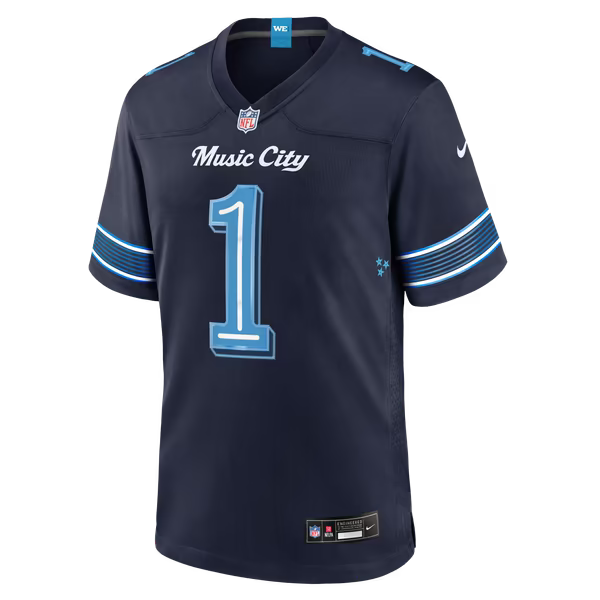 Cameron Ward Tennessee Titans Official-Nike 2026 Rivalries Collection Game Jersey - Navy