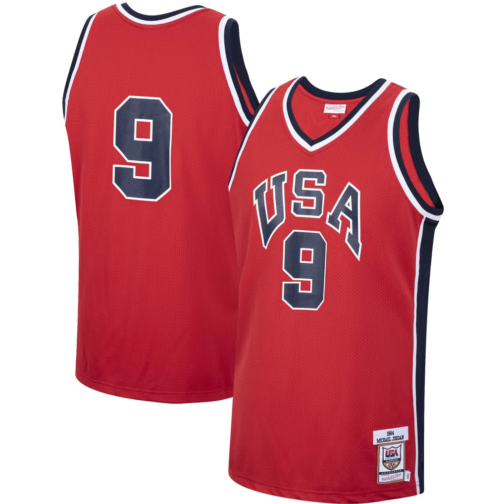 Teams Fans Shop Michael Jordan USA Basketball Mitchell & Ness 1984 Authentic Jersey - Red