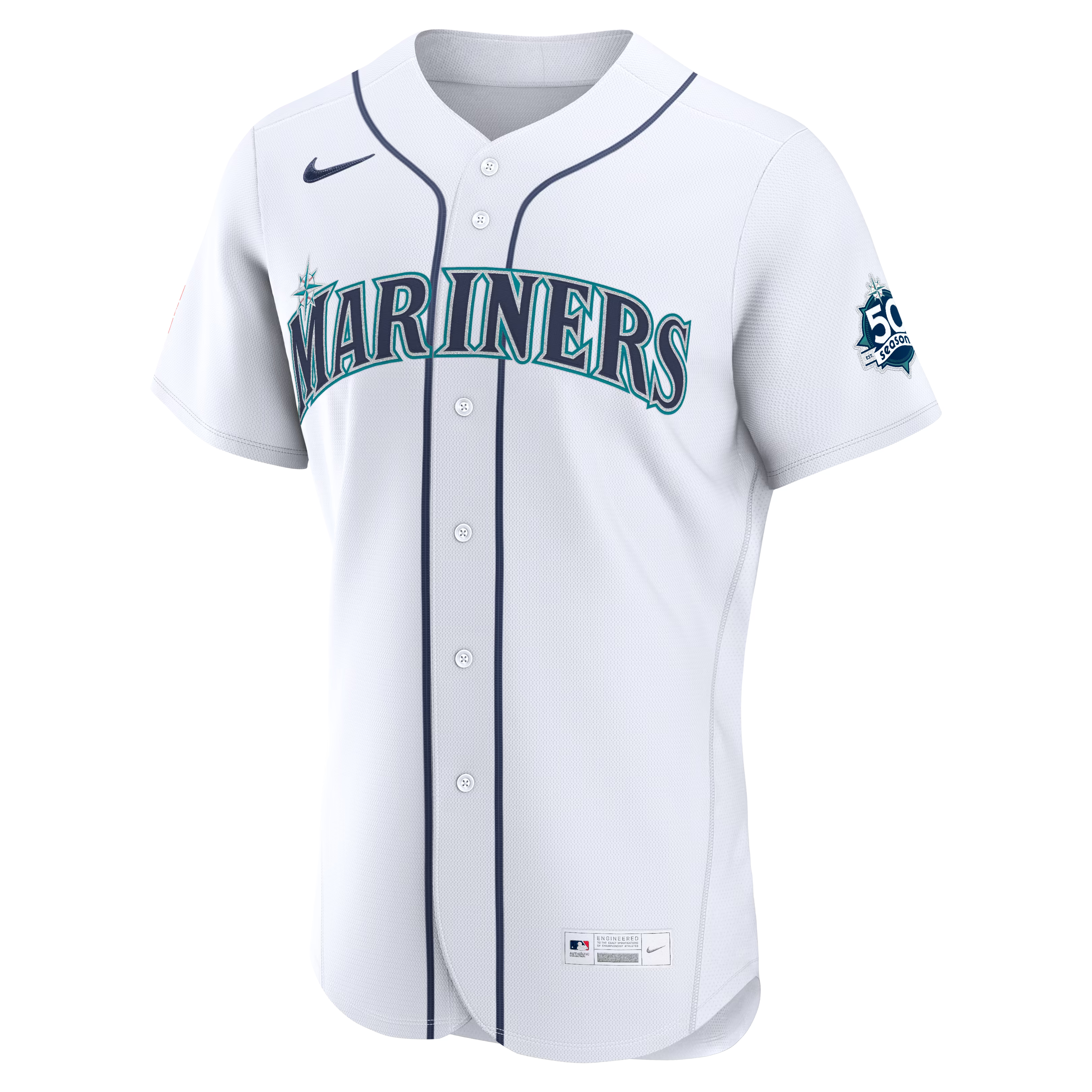 Josh Naylor Seattle Mariners Official-Nike Home 50th Season Authentic Jersey - White