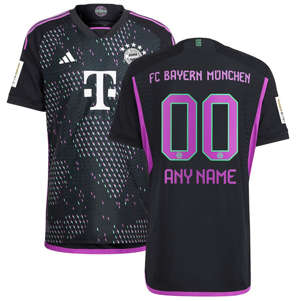 Bayern Munich adidas 2023/24 Away Custom Jersey - Black