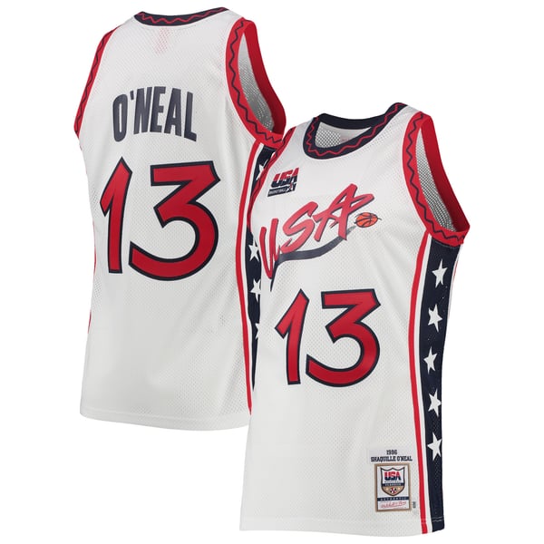 Teams Fans Shop Shaquille O'Neal USA Basketball Mitchell & Ness Jersey