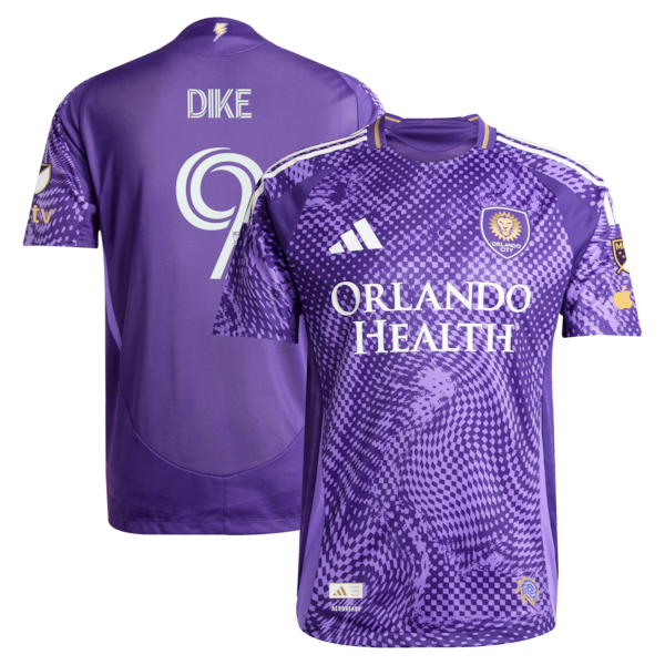 Daryl Dike Orlando City SC Official-Adidas 2025 Perfect Storm Primary On-Field Authentic Jersey - Purple