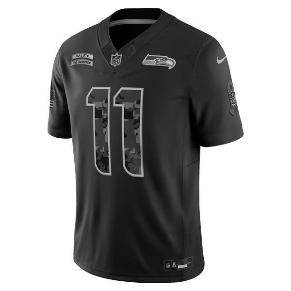 Jaxon Smith-Njigba Seattle Seahawks Official-Nike 2026 Salute to Service Stitched Limited Jersey - Black
