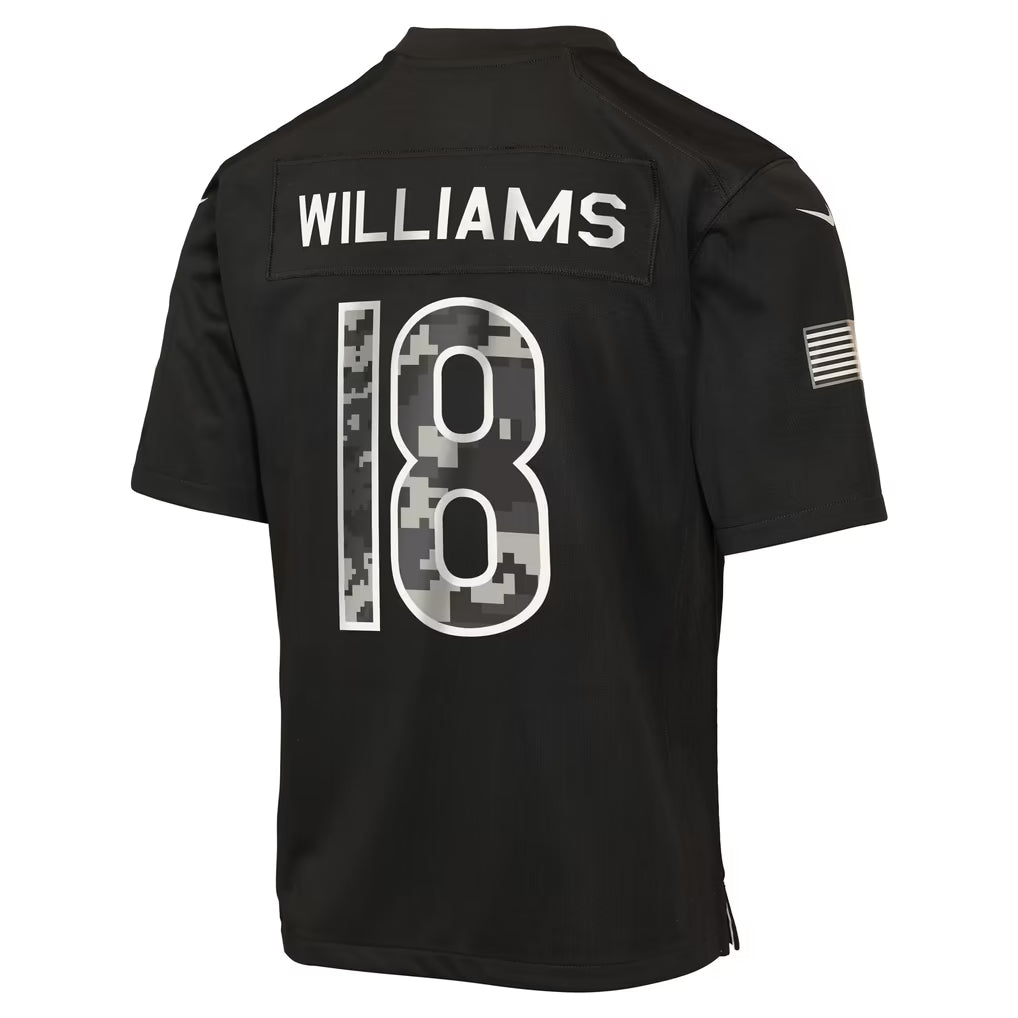Caleb Williams Chicago Bears Official-Nike Youth 2026 Salute to Service Game Jersey - Black