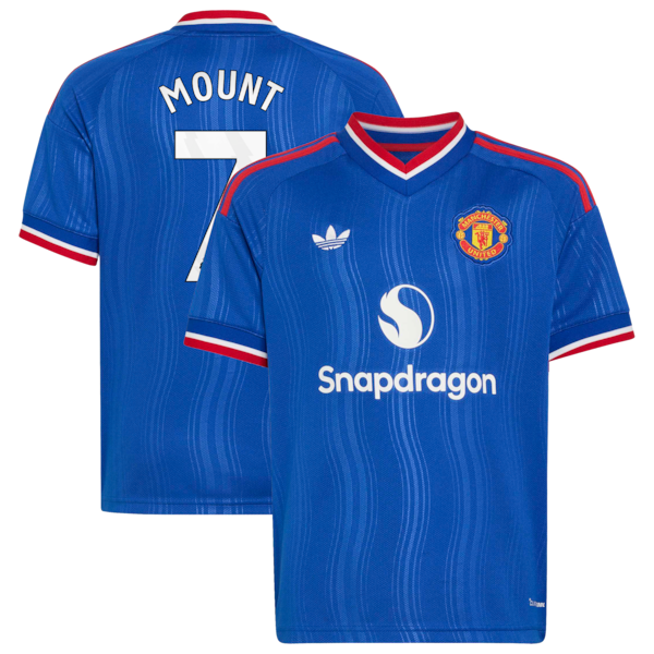 Mason Mount Manchester United Official-Adidas Youth 2026/27 Away Replica Jersey - Royal