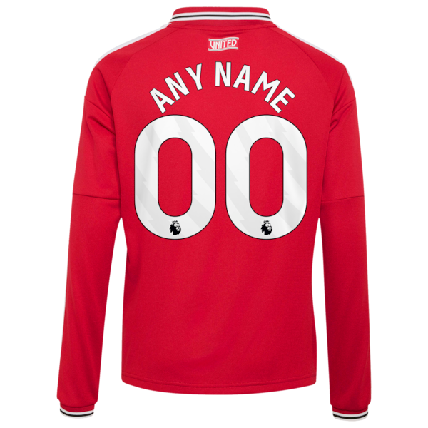 Official-Adidas Manchester United 2026/27 Home Replica Long Sleeve Custom Jersey Red
