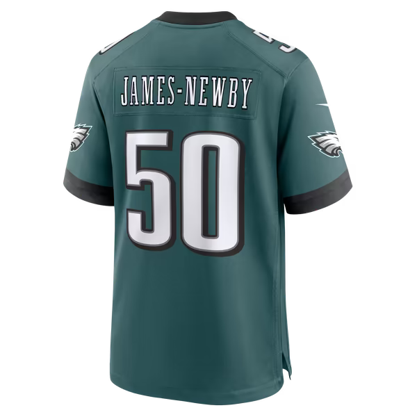 Keyshawn James-Newby Philadelphia Eagles Official-Nike Team Game Jersey - Midnight Green