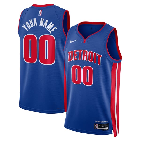 Teams Fans Shop Nike Unisex Detroit Pistons Swingman Custom Jersey Blue