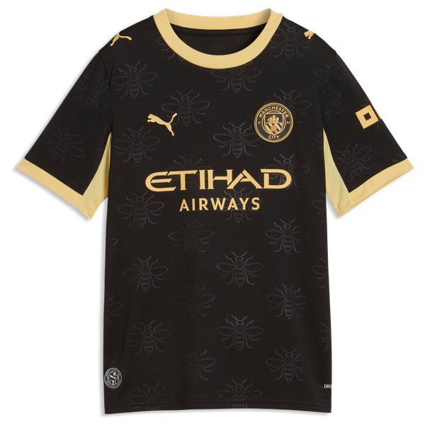 Manchester City Official-Puma Youth 2026/27 Away Replica Custom Jersey - Black