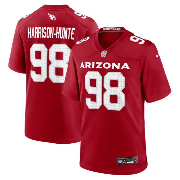 Jared Harrison-Hunte Arizona Cardinals Official-Nike Team Game Jersey - Cardinal