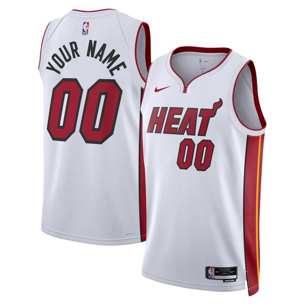 Teams Fans Shop Nike Unisex Miami Heat Swingman Custom Jersey - White
