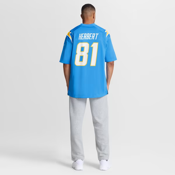 Patrick Herbert Los Angeles Chargers Official-Nike Team Game Jersey - Powder Blue