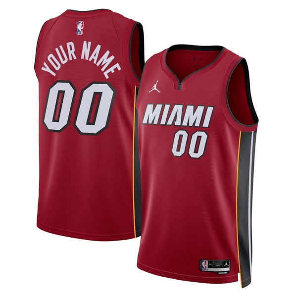 Teams Fans Shop Unisex Miami Heat Jordan Brand Statement Jersey Red