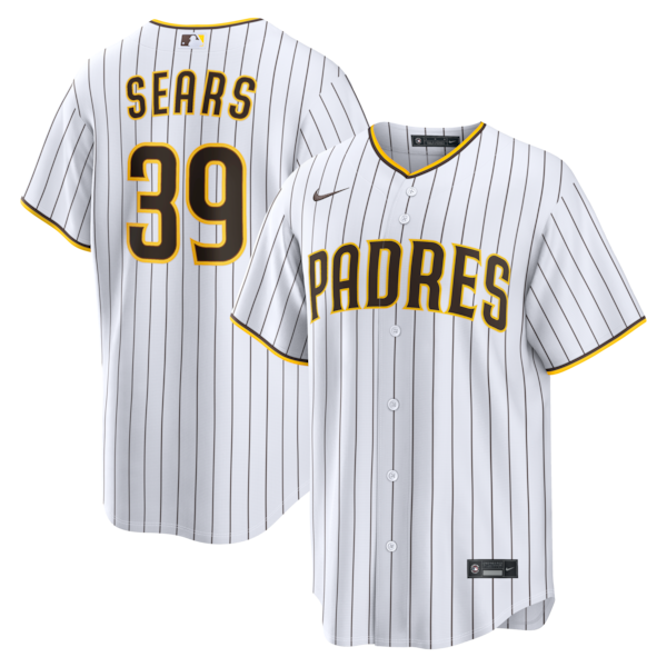 JP Sears San Diego Padres Official-Nike Home Replica Jersey - White