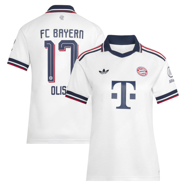 Michael Olise Bayern Munich Official-Adidas Women's 2026/27 Away Replica Jersey - White