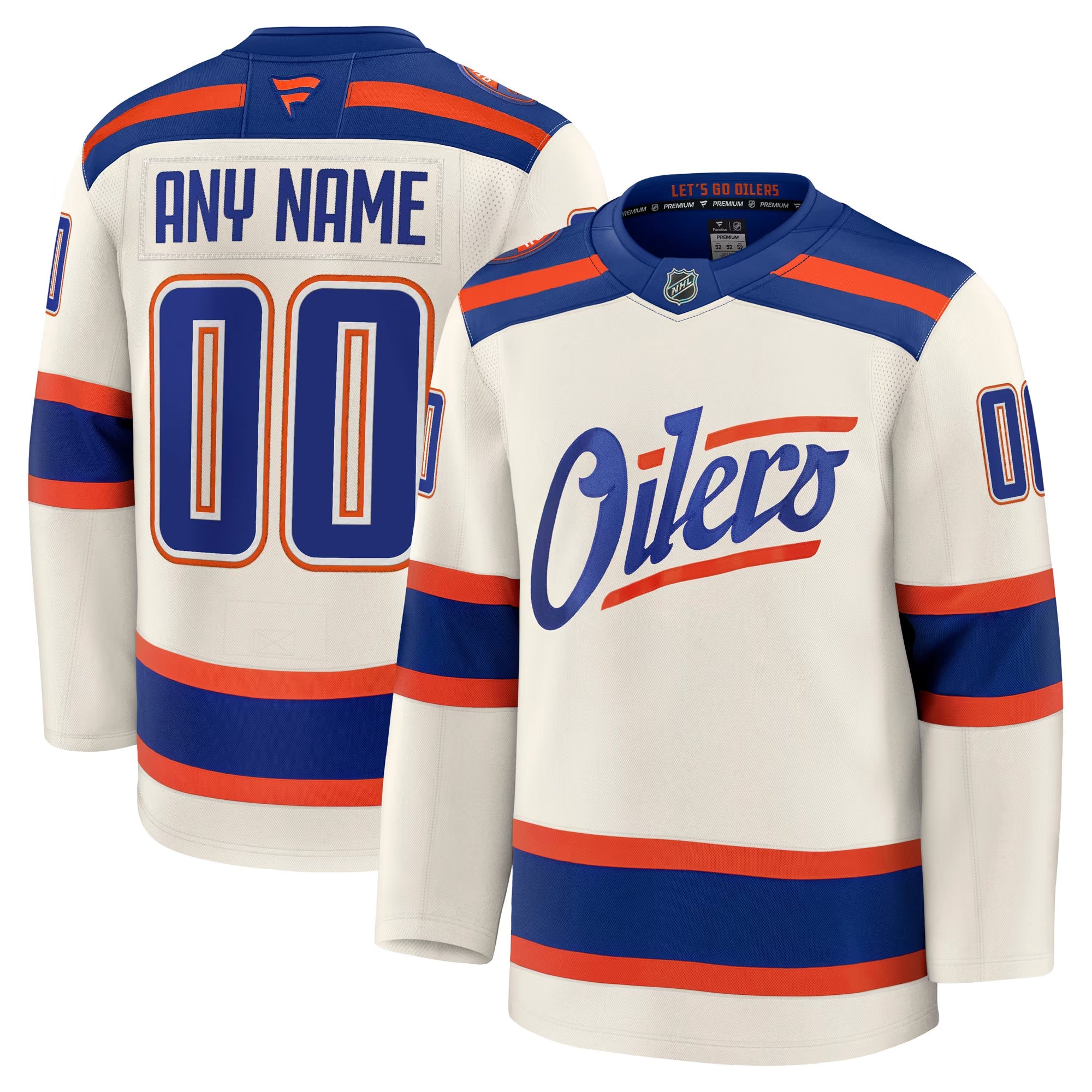 Teams Fans Shop Edmonton Oilers Fanatics Alternate Premium Custom Jersey