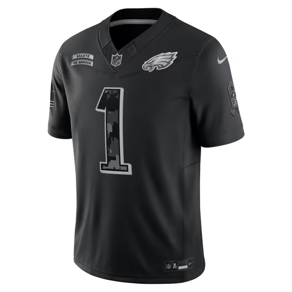 Jalen Hurts Philadelphia Eagles Official-Nike 2026 Salute to Service Stitched Limited Jersey - Black