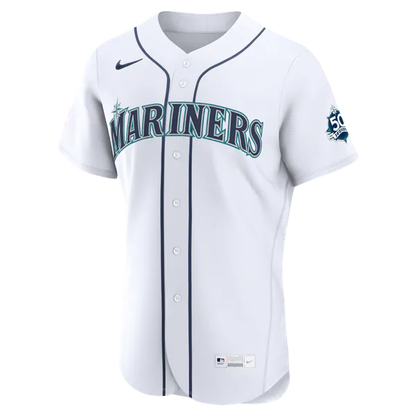 Julio Rodriguez Seattle Mariners Official-Nike Home 50th Season Authentic Jersey - White